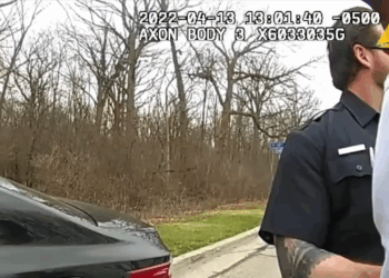 Man Fleeing Gun Gets Surprised by Utility Pole V0409 027
