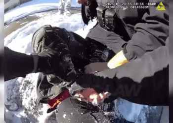 Hero Bystander Jumps In as Deranged Man Attacks Female Officer V3009 040 Part 2