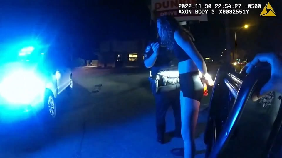 Stripper Tries to Flirt Married Officer (Caught on Camera) V1110 063