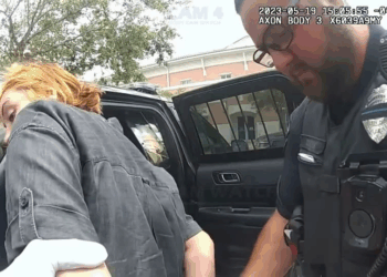 Entitled Shoplifter Slips Cuffs, Kicks Cop, Plays Victim V0411 014