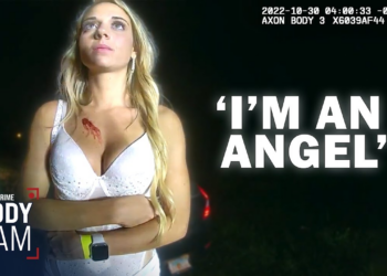 Woman in Angel Costume Sobs During DUI Arrest After Halloween Party