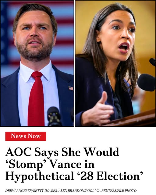 AOC Jokes She’d ‘Stomp’ JD Vance in a 2028 Presidential Matchup After Poll Suggests She Could Beat Him