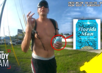 Shirtless Florida Man Yells at Cars While Slamming Beers — Bodycam