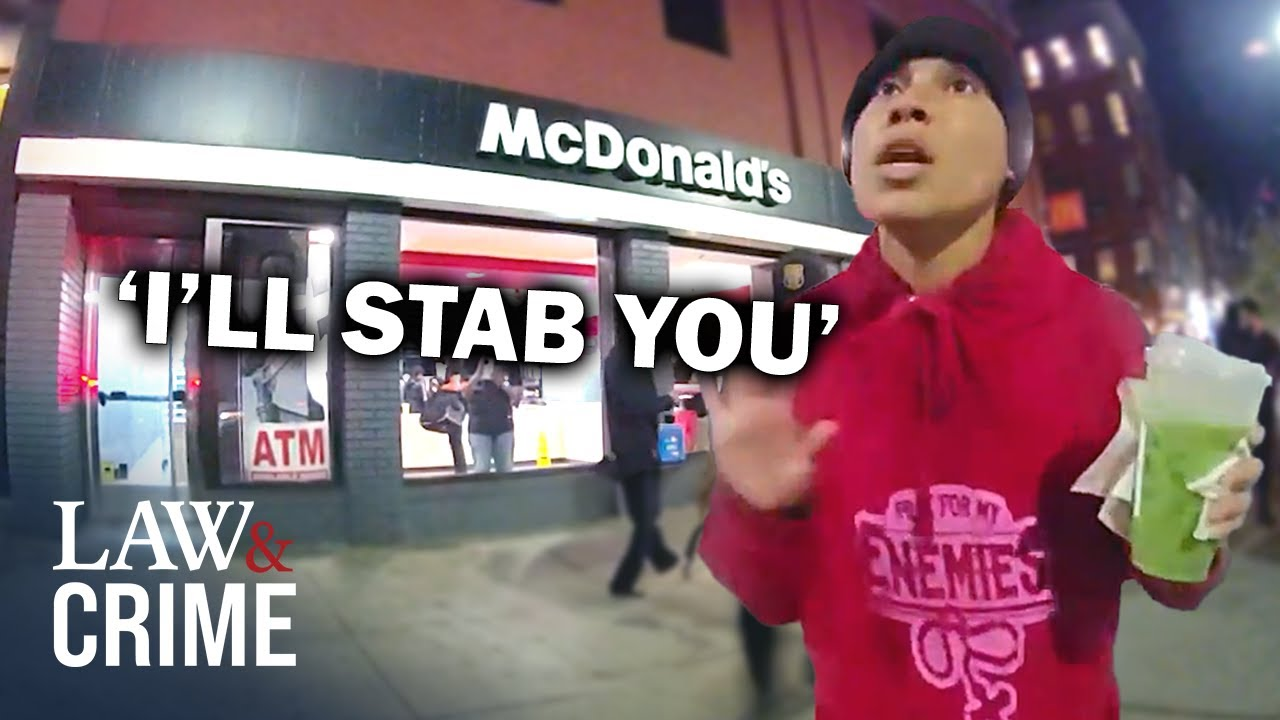 Bodycam: Woman Allegedly Threatened McDonald’s Customers with Butcher Knife