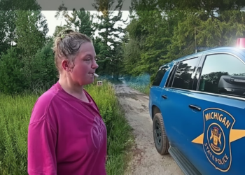 Woman bites trooper, steals Michigan State Police car