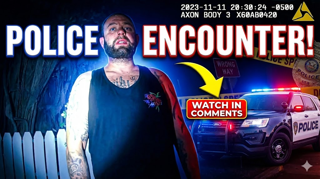 Drunk Man Crying to Wife in Car Gets Surprised by Police