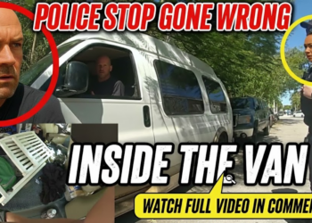 Couple Laughs and Films as Female Officer Tries to Pull Him Out