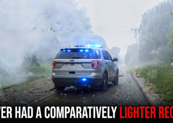 Rookie Cop Shocked as Car Disappears into Cloud of Smoke