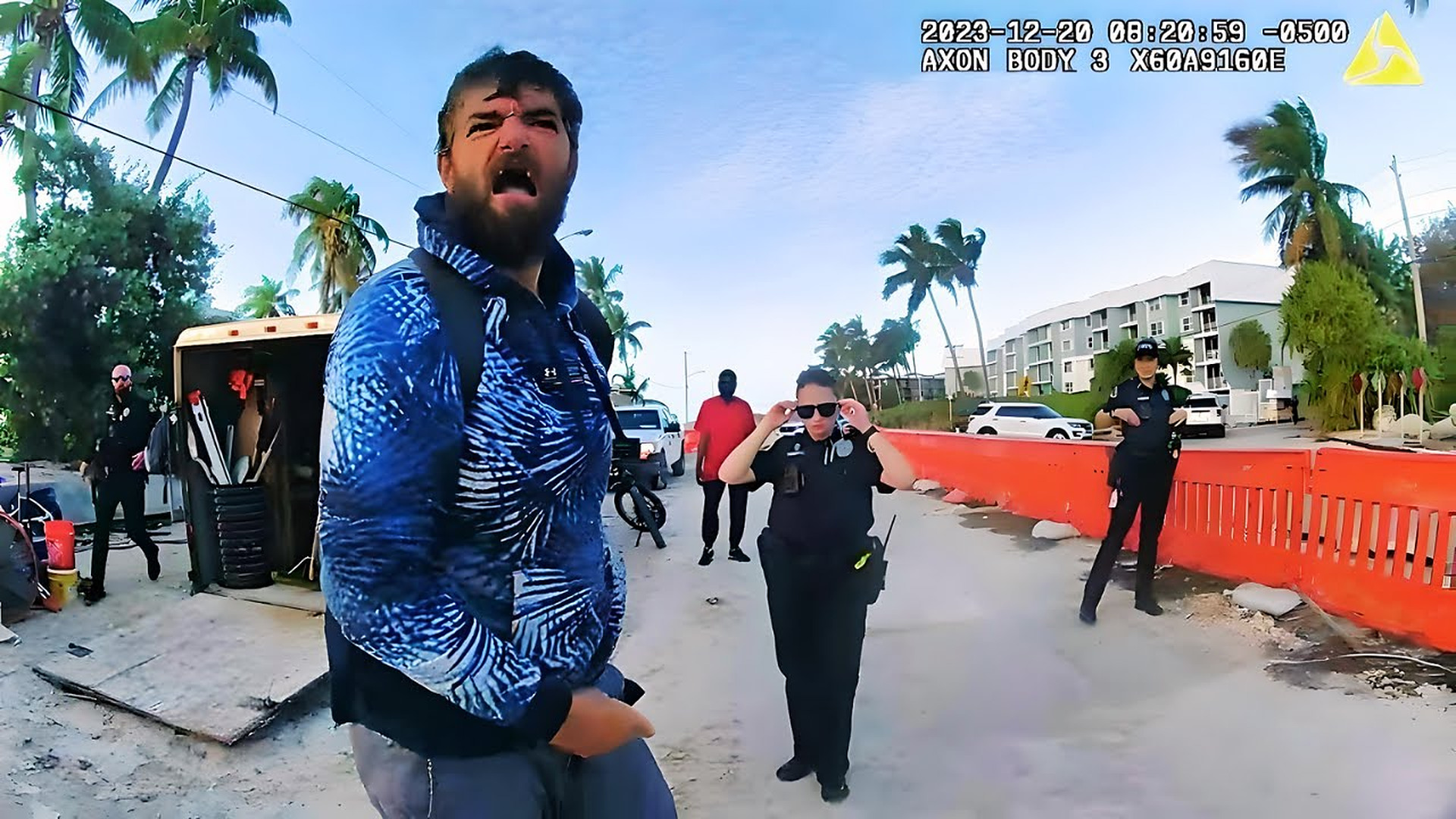 Crazy Man Disrupts Beach Photoshoot