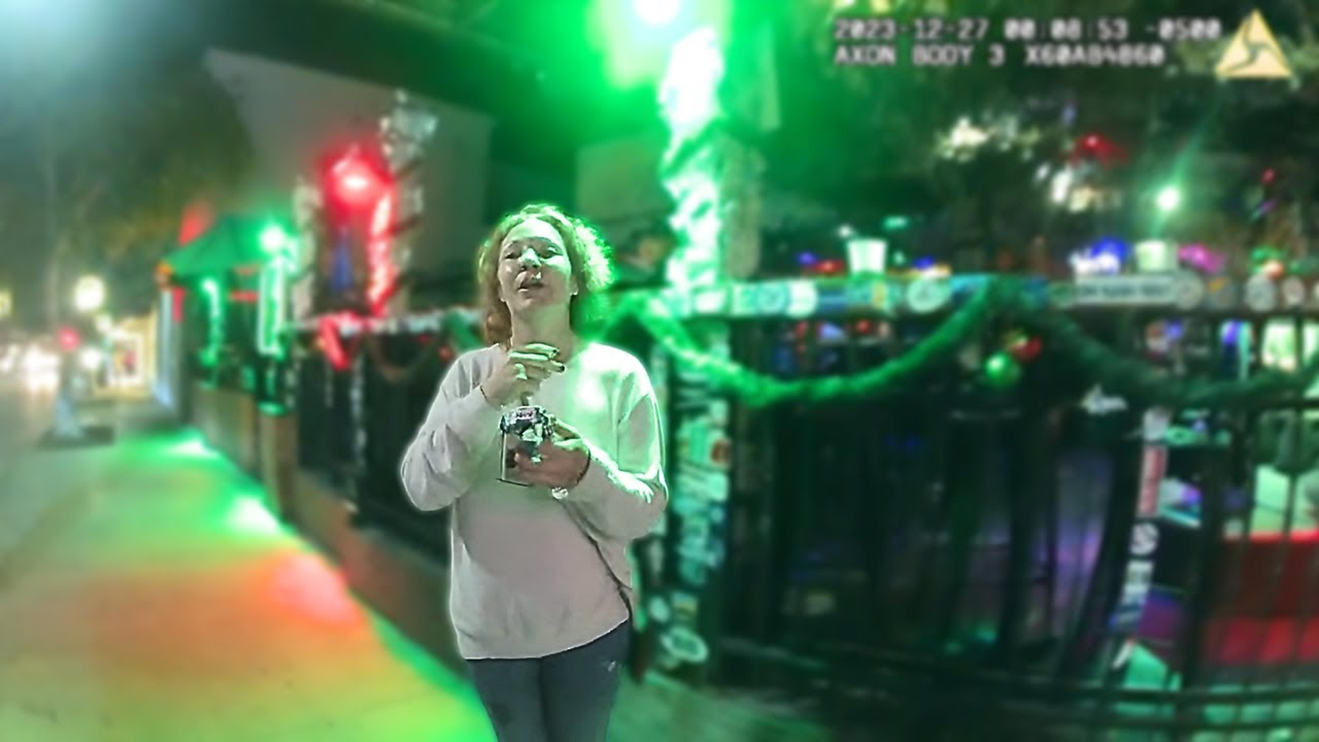 Drunk Women Stalks Bar after Multiple Warnings to Leave