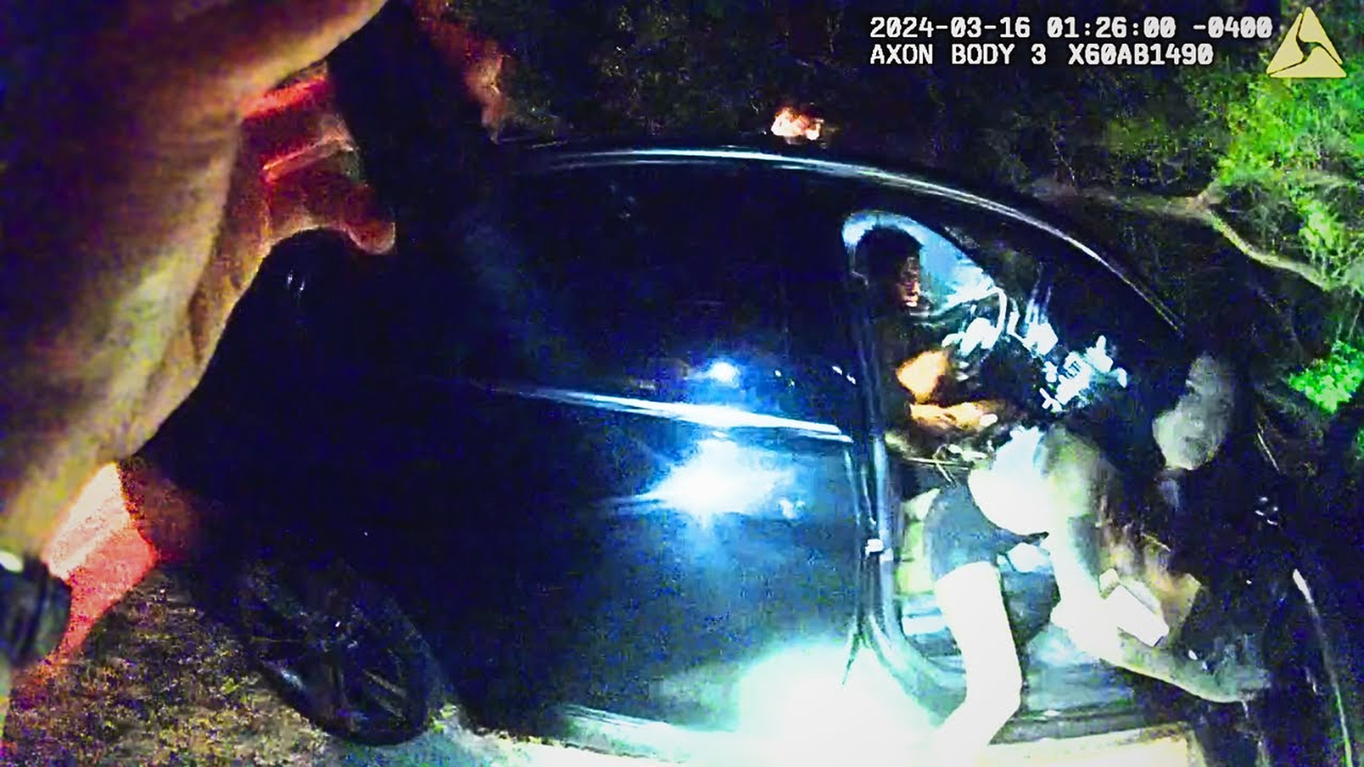 Cop Jumps in Car as 22 YR Old Tries to Take Off