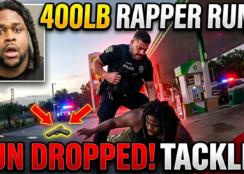 400 Pound Rapper Tries To Run From Officers After Dropping Gun
