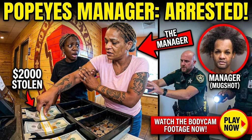 Popeyes Manager Arrested After Stealing $2000 From Register And Assaulting Employee