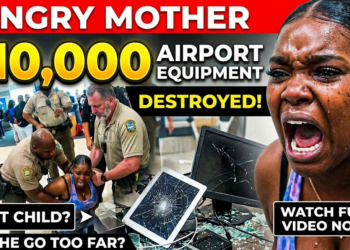 Angry Mother Destroys $10,000 In Airport Equipment After Losing Her Children In Busy Airport