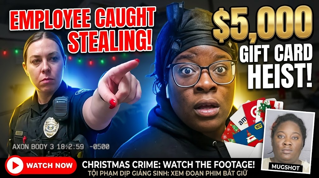Employee Caught Stealing $5,000 Worth of Gift Cards for Christmas