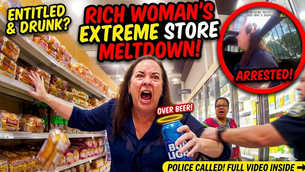 Drunk Rich Woman Has Extreme Meltdown in Grocery Store Over Beer