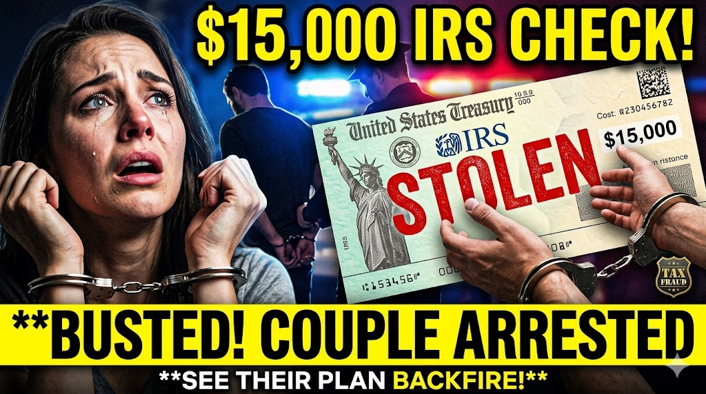 Couple Arrested After Trying to Cash $15,000 Stolen IRS Check