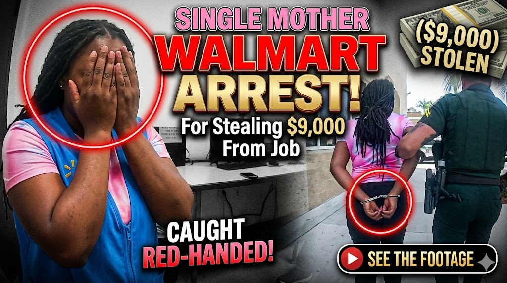 Single Mother Arrested After Stealing $9,000 from Her Job at Walmart