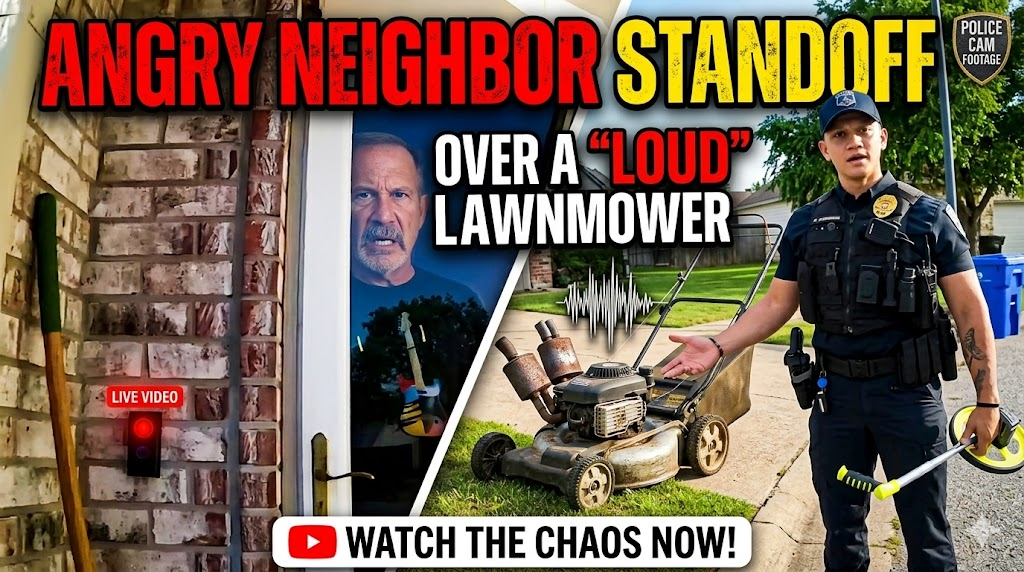 Angry Neighbor Has A Standoff With Cops Over A Loud Lawnmower