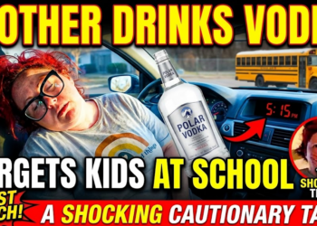 Alcoholic Mother Drinks Entire Bottle of Vodka and Forgets to Pick Up Kids from School